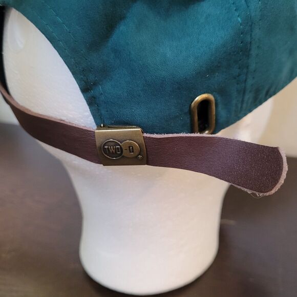 Suede Cotton Forest Green Brown Adjustable Hat Cap TWO-O Amsterdam - Picture 9 of 16